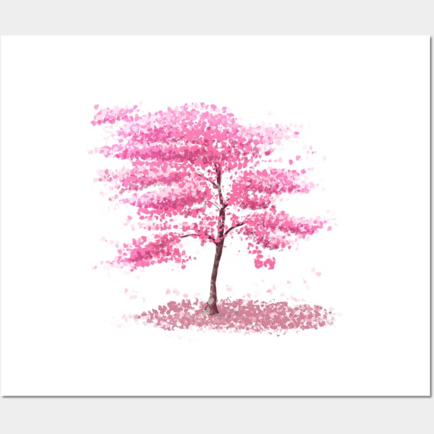 sakura - cherry blossom tree Wall Art by Ghostlyboo